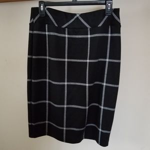Black and White Plaid Skirt